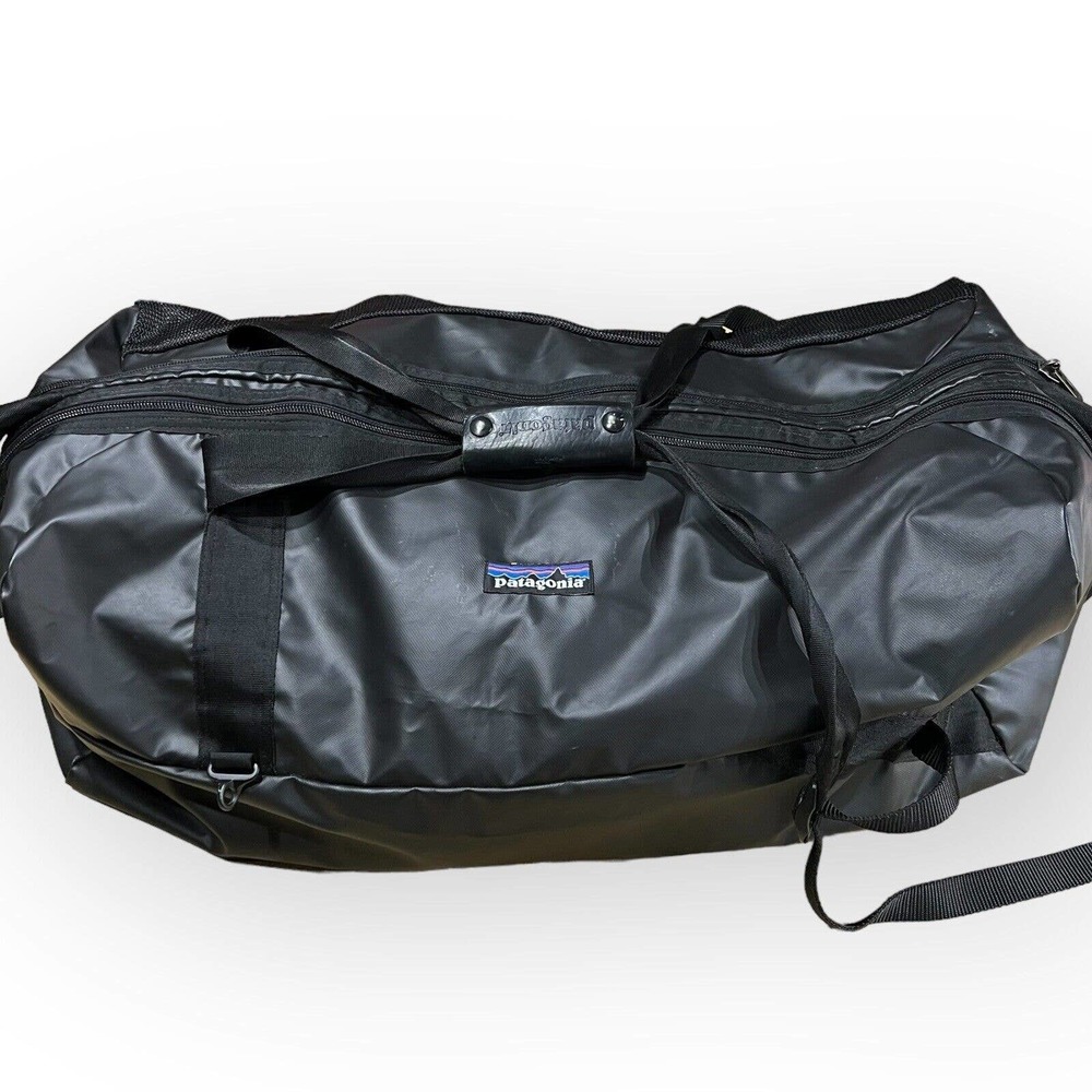 Patagonia Duffel Bag Travel Bag 32x18x10 Black Backpack Medium Wet Dry Bag USA